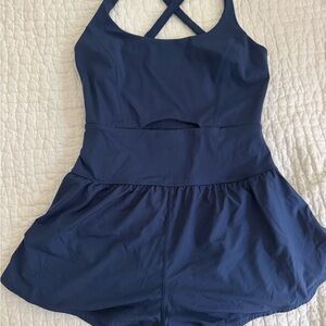 Righteous Runsie Free People Movement Navy Romper